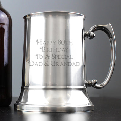 Personalised Stainless Steel Tankard Glasses & Barware Everything Personal