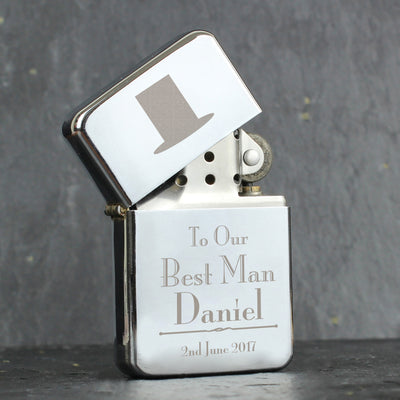 Personalised Decorative Wedding Best Man Lighter Keepsakes Everything Personal