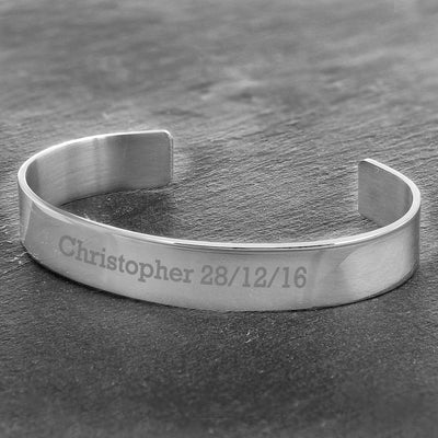 Personalised Stainless Steel Bangle Jewellery Everything Personal