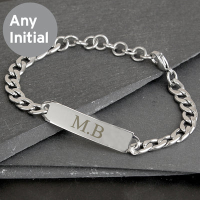 Personalised Initial Stainless Steel Unisex Bracelet Jewellery Everything Personal