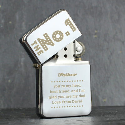 Personalised The No.1 Silver Lighter Keepsakes Everything Personal