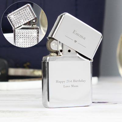 Personalised Decorative Heart Diamante Lighter Keepsakes Everything Personal