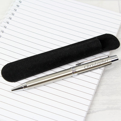 Personalised Scripted Pen and Pouch Set Stationery & Pens Everything Personal