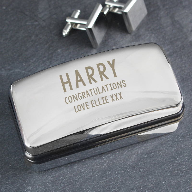 Personalised Cufflink Box Jewellery Everything Personal