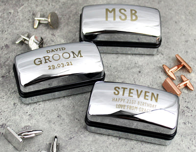 Personalised Cufflink Box Jewellery Everything Personal