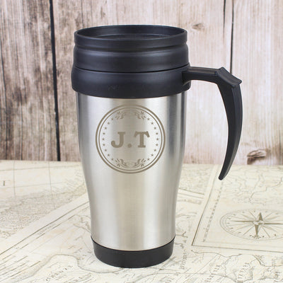 Personalised Monogram Travel Mug Mugs Everything Personal