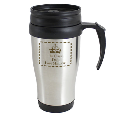 Personalised Crown Travel Mug Mugs Everything Personal