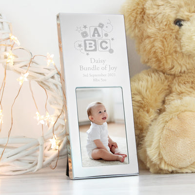 Personalised ABC Small 2x3 Silver Photo Frame Photo Frames, Albums and Guestbooks Everything Personal