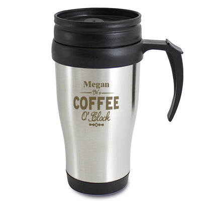 Personalised Coffee O'Clock Travel Mug Mugs Everything Personal