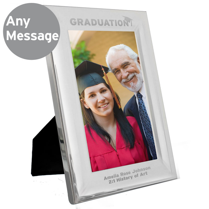 Personalised Graduation 4x6 Silver Photo Frame Photo Frames, Albums and Guestbooks Everything Personal