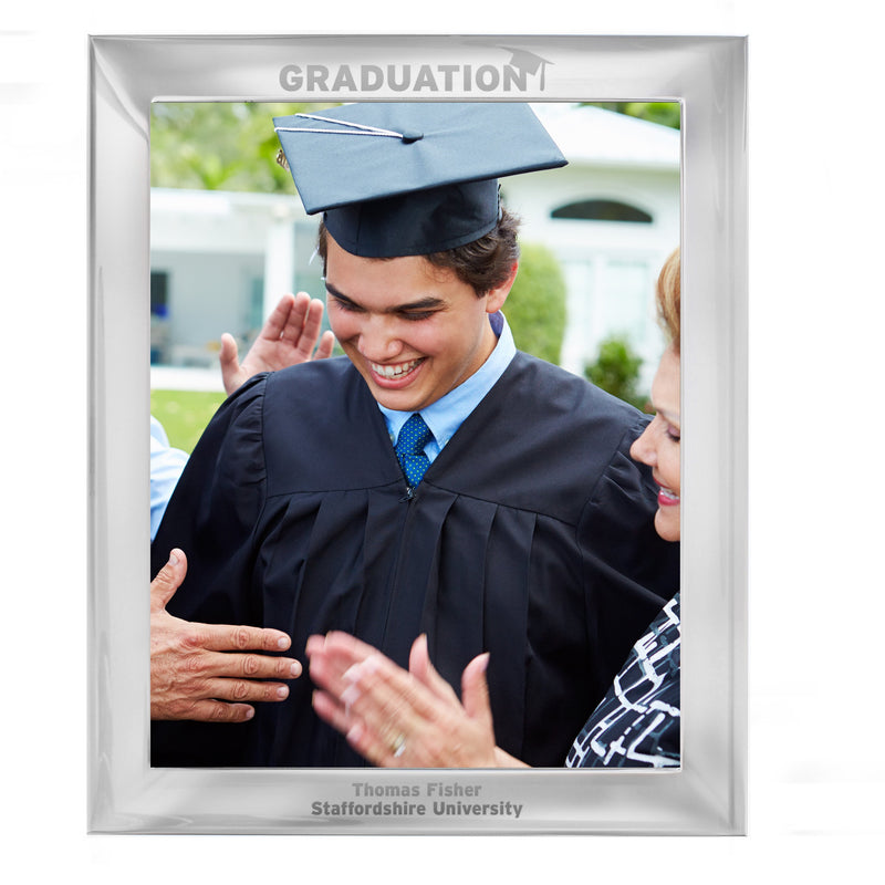 Personalised Graduation 8x10 Silver Photo Frame Photo Frames, Albums and Guestbooks Everything Personal