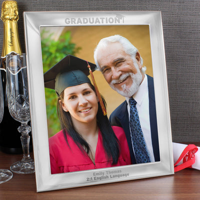 Personalised Graduation 8x10 Silver Photo Frame Photo Frames, Albums and Guestbooks Everything Personal