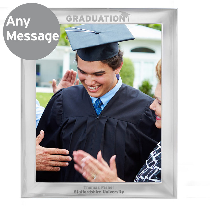 Personalised Graduation 8x10 Silver Photo Frame Photo Frames, Albums and Guestbooks Everything Personal