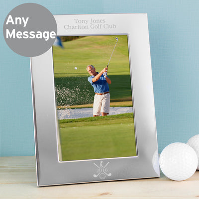 Personalised Golf 6x4 Silver Photo Frame Photo Frames, Albums and Guestbooks Everything Personal