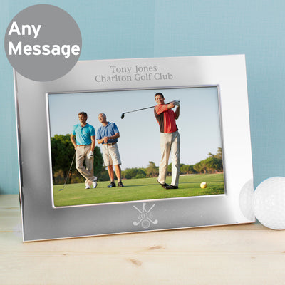 Personalised Golf 6x4 Landscape Silver Photo Frame Photo Frames, Albums and Guestbooks Everything Personal