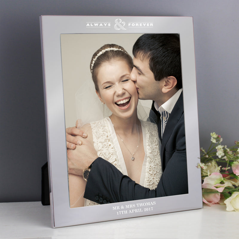 Personalised Always & Forever 8x10 Silver Photo Frame Photo Frames, Albums and Guestbooks Everything Personal