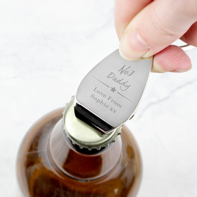 Personalised No.1 Bottle Opener Keyring Keepsakes Everything Personal