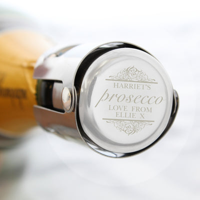 Personalised Prosecco Bottle Stopper Glasses & Barware Everything Personal
