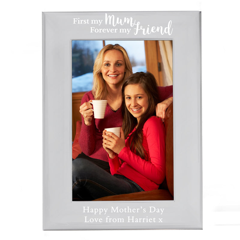 Personalised First My Mum...4x6 Silver Photo Frame Photo Frames, Albums and Guestbooks Everything Personal