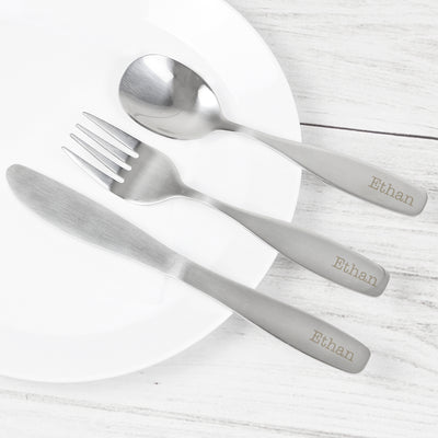 Personalised 3 Piece Cutlery Set Mealtime Essentials Everything Personal