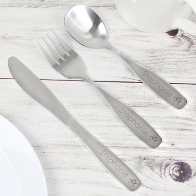 Personalised 3 Piece Fairy Cutlery Set Mealtime Essentials Everything Personal