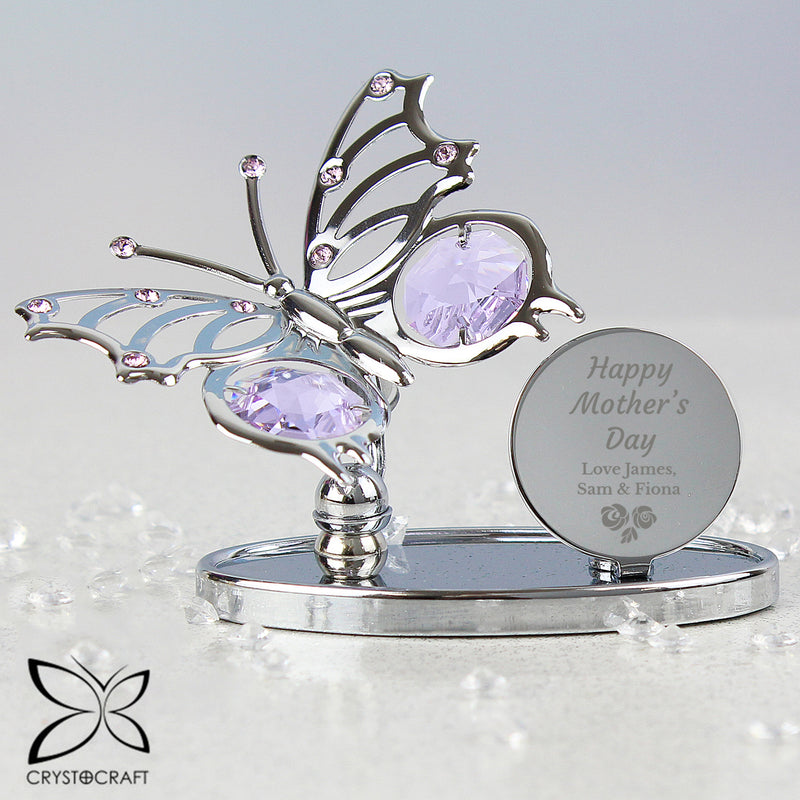 Personalised Happy Mothers Day Crystocraft Butterfly Ornaments Everything Personal