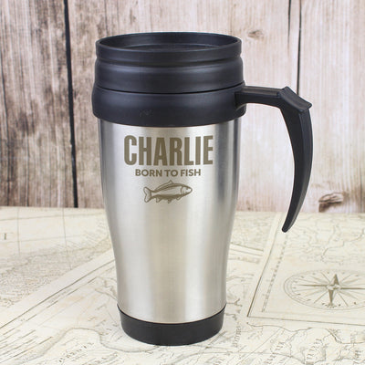 Personalised Fishing Travel Mug Mugs Everything Personal