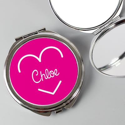 Personalised Pink Name Island Compact Mirror Keepsakes Everything Personal