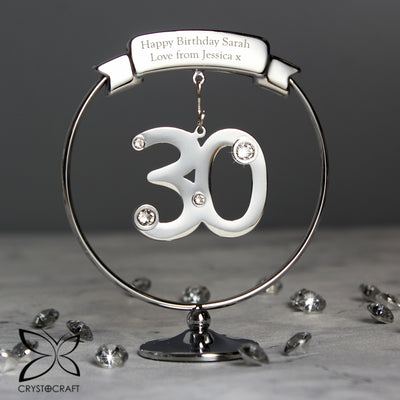 Personalised Crystocraft 30th Celebration Ornament Ornaments Everything Personal