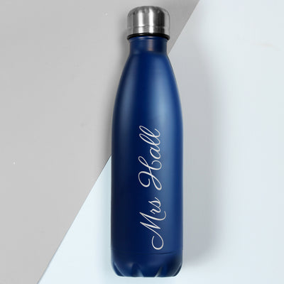 Personalised Blue Metal Insulated Drinks Bottle Drinks Bottles Everything Personal