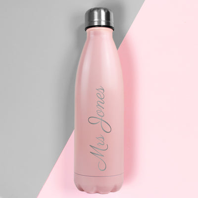 Personalised Pink Metal Insulated Drinks Bottle Drinks Bottles Everything Personal