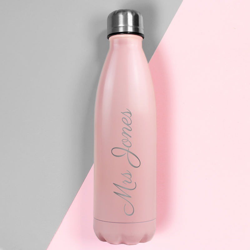 Personalised Pink Metal Insulated Drinks Bottle Drinks Bottles Everything Personal