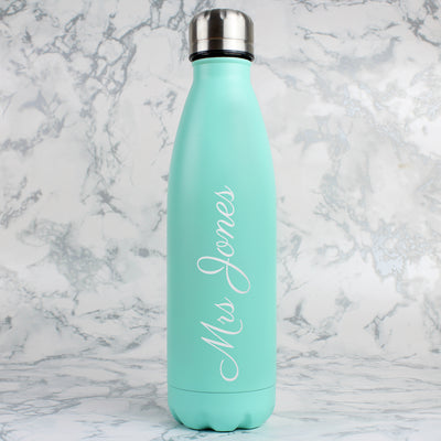 Personalised Mint Green Metal Insulated Drinks Bottle Kitchen, Baking & Dining Gifts Everything Personal