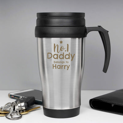 Personalised No.1 Daddy Travel Mug Mugs Everything Personal