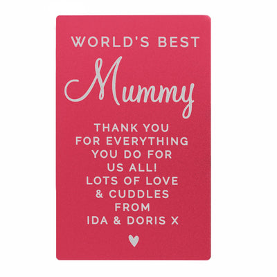 Personalised Cerise Wallet Card Keepsakes Everything Personal