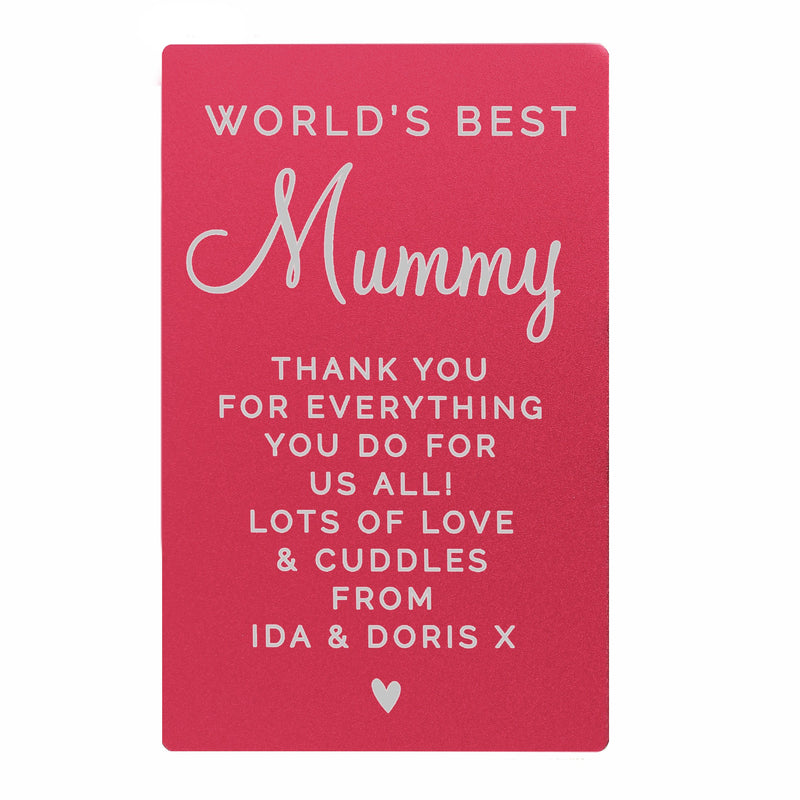 Personalised Cerise Wallet Card Keepsakes Everything Personal