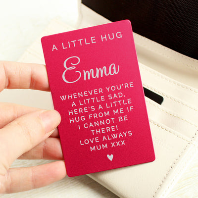Personalised Free Text Cerise Wallet Card Keepsakes Everything Personal