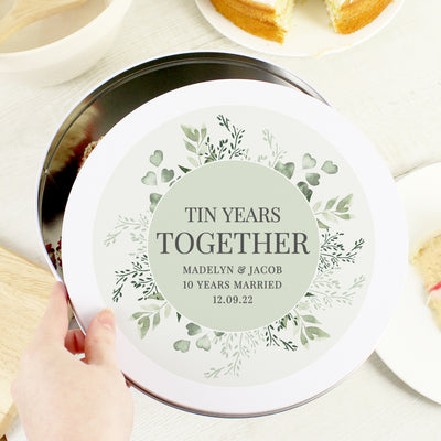Personalised Botanical Cake Tin Kitchen, Baking & Dining Gifts Everything Personal