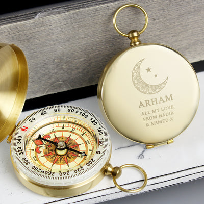 Personalised Eid and Ramadan Keepsake Compass Keepsakes Everything Personal