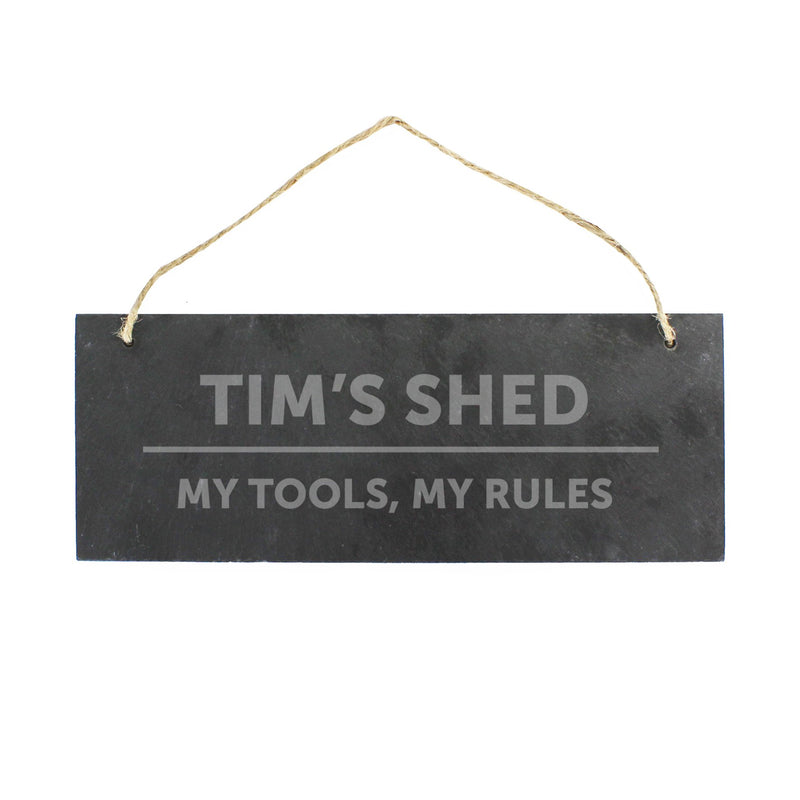 Personalised Hanging Slate Plaque Hanging Decorations & Signs Everything Personal
