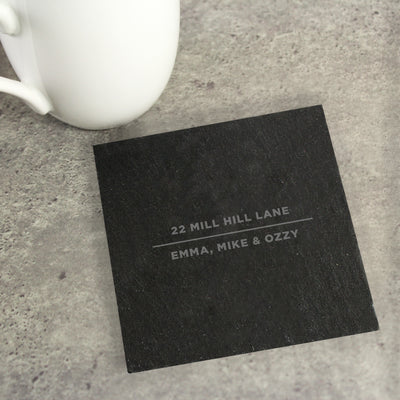 Personalised Classic Single Slate Coaster Kitchen, Baking & Dining Gifts Everything Personal