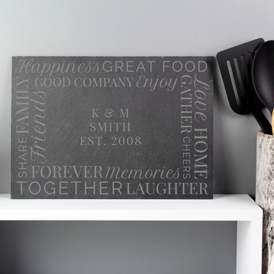 Personalised 'Together' Slate Placemat Slate Everything Personal