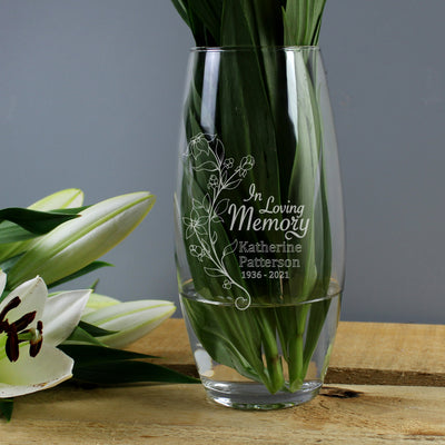 Personalised In Loving Memory Vase Vases Everything Personal