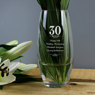 Personalised 30 Years Bullet Vase Vases Everything Personal