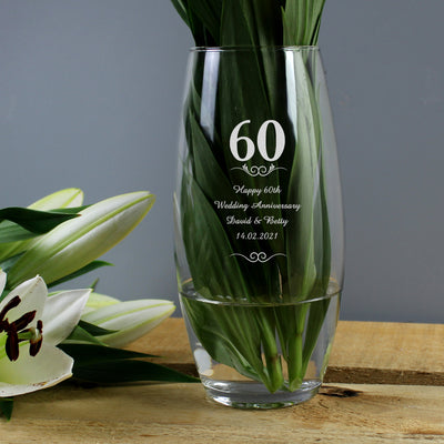 Personalised 60 Years Bullet Vase Vases Everything Personal
