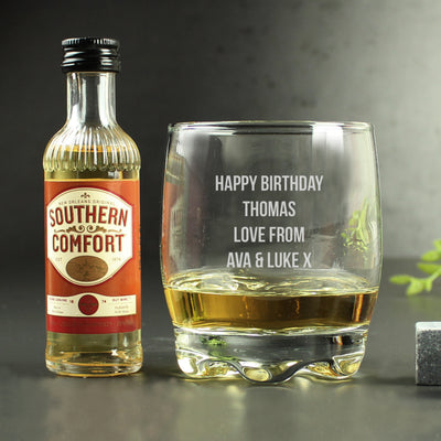 Personalised Tumbler & Southern Comfort Miniature Set Glasses & Barware Everything Personal