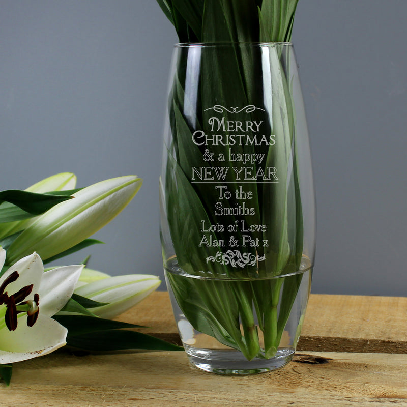 Personalised Christmas Bullet Vase Vases Everything Personal
