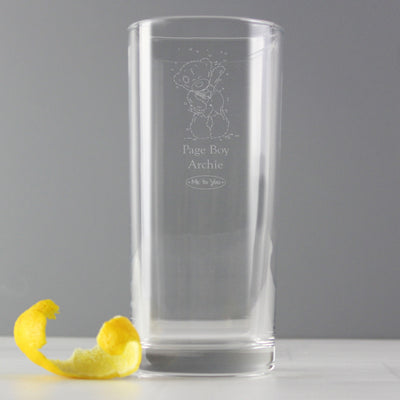 Personalised Me To You Engraved Wedding Boy Hi Ball Glass Glasses & Barware Everything Personal