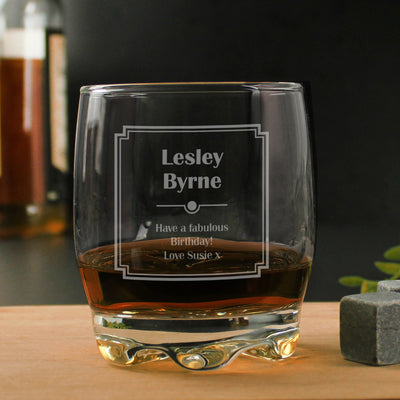 Personalised Art Deco Tumbler Glasses & Barware Everything Personal