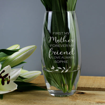 Personalised 'First My Mother, Forever My Friend' Bullet Vase Vases Everything Personal